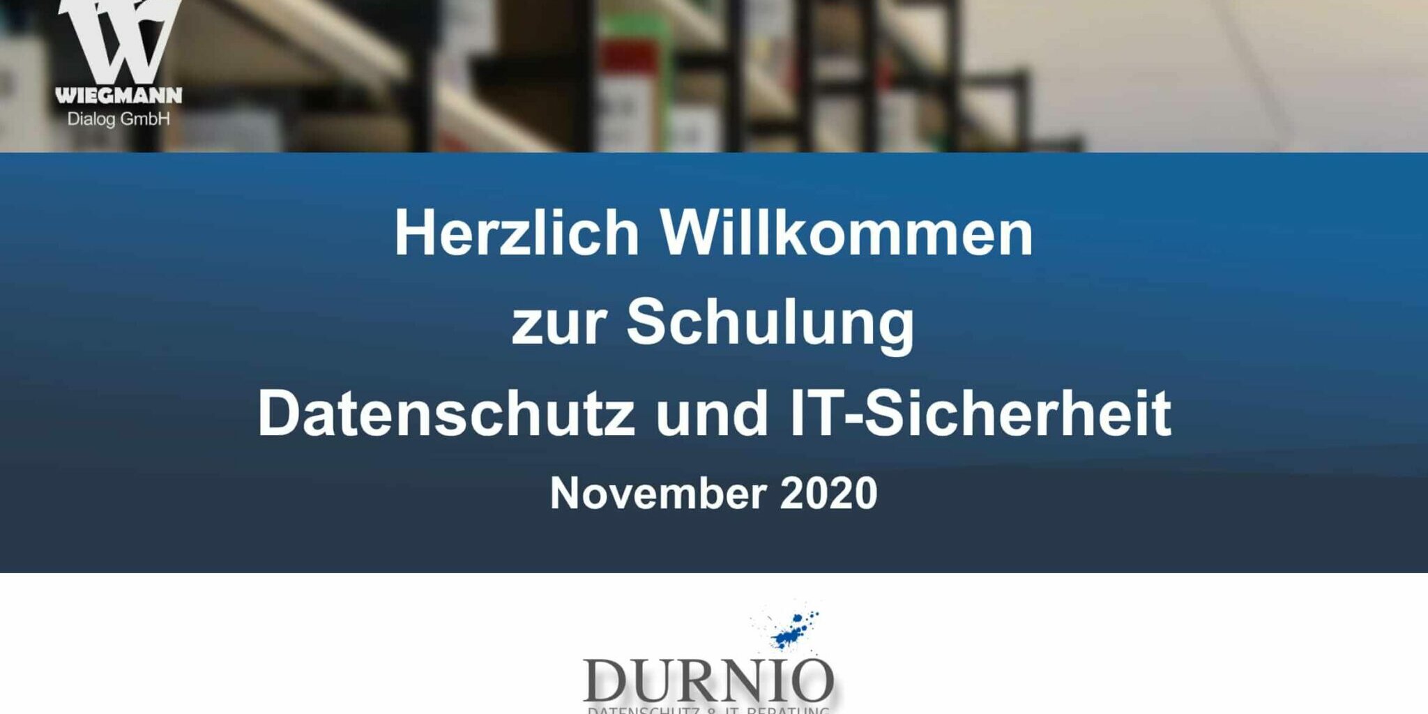 November 2020 Schulung zum Thema Datenschutz und IT-Sicherheit
