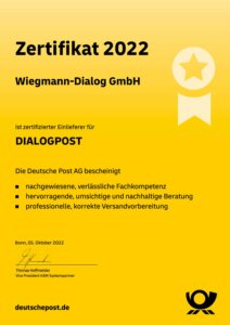 Wiegmann Dialog GmbH Zertifikat DiP 05.10.2022 3 pdf